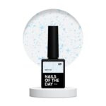 Party top 09 — finishing top coat for nails with holographic flakes, no sticky layer, 10 ml.