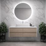 Apaļš spogulis ar LED apgaismojumu nr. 1