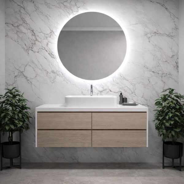 Apaļš spogulis ar LED apgaismojumu nr. 1